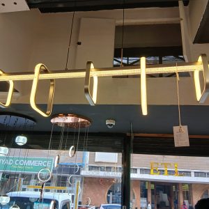 modern led linear pendant light – sculptural loop design modern led linear pendant light – sculptural loop design