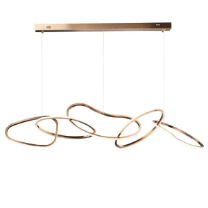 Modern LED Pendant Chandelier – Premium Chrome Finish