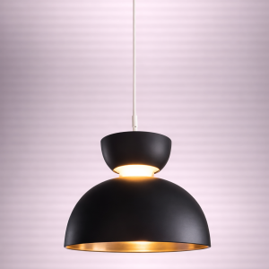 modern matte black pendant light – minimalist hanging ceiling fixture (item code: 1076/1)