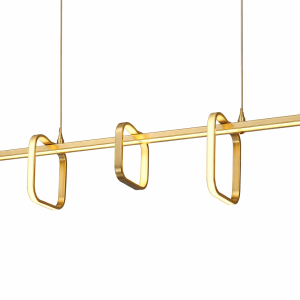modern led linear pendant light – sculptural loop design