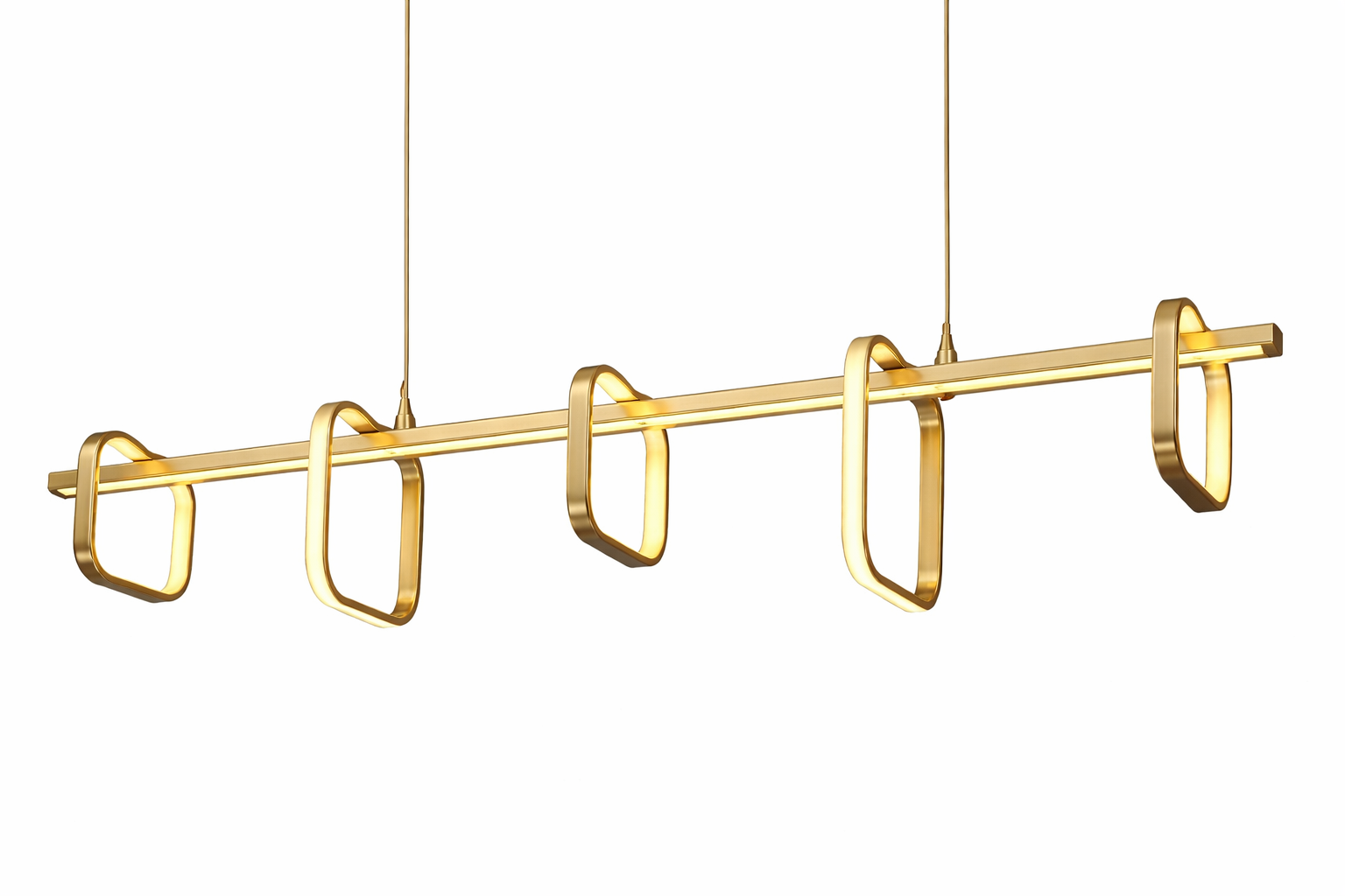 modern led linear pendant light – sculptural loop design modern led linear pendant light – sculptural loop design