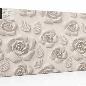 elegant 3d floral wall tile 30x60cm – textured rose design