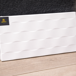 textured white wave ceramic wall tiles 25x40cm – 15pcs (1.5m² coverage)