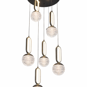 modern crystal globe led pendant chandelier (multi light)