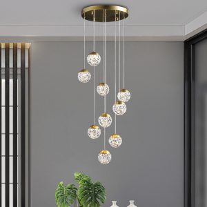 Luxury Multi-Light Crystal Globe Chandelier â 13-Light Modern Pendant
