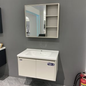 modern bathroom vanity set with mirror cabinet