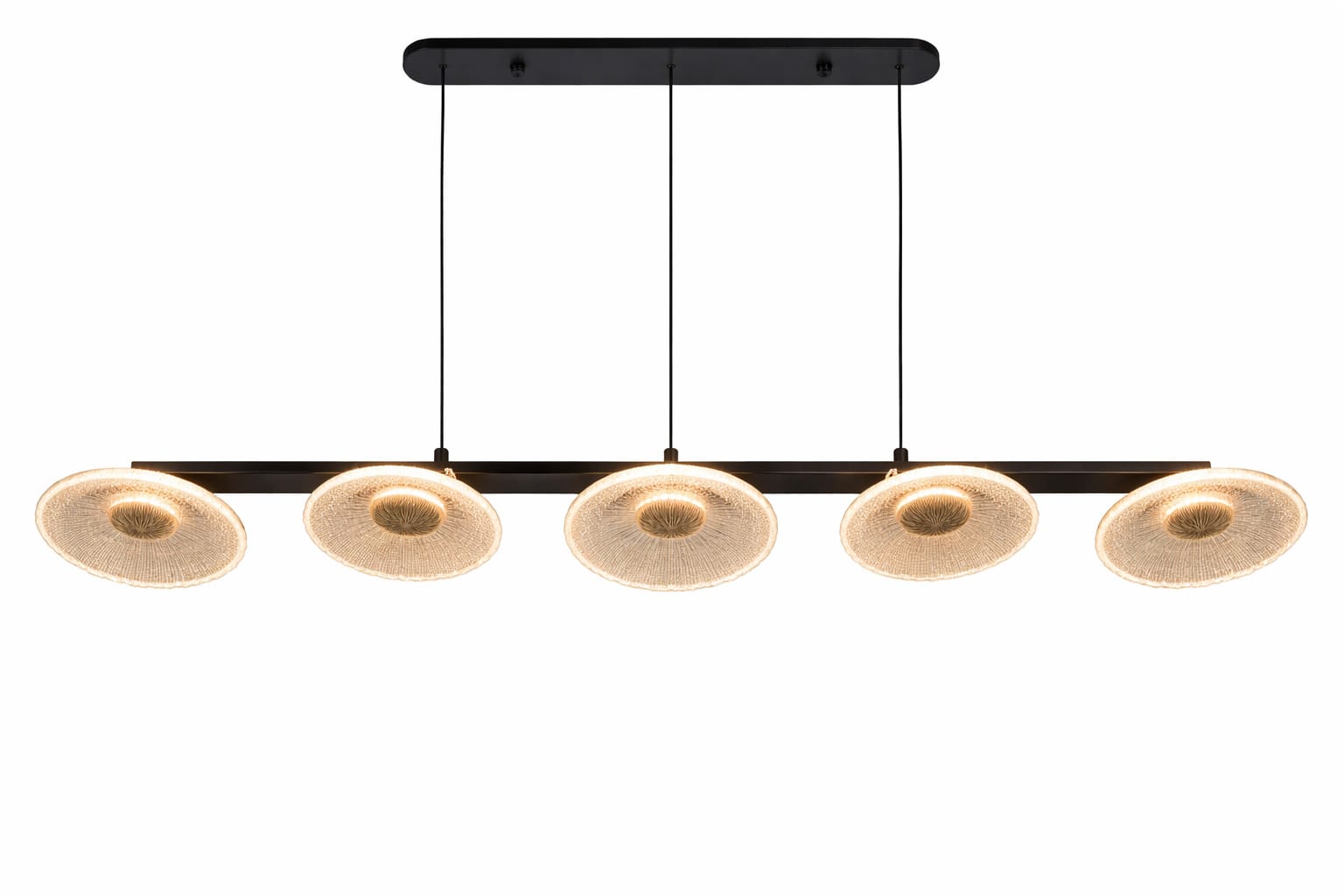 modern halo led pendant chandelier – 5 light linear design (2.5m) modern halo led pendant chandelier – 5 light linear design (2.5m)