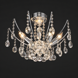 Crystal Starburst Ceiling Chandelier