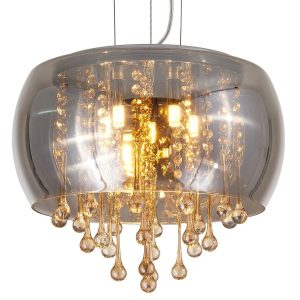 Crystal Droplet Mini Chandelier / Entranceway Pendant