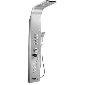 Luxury 304 Stainless Steel Shower Panel – Wall Mounted Bath System with Ceramic Valve Core (Polished/Brushed Finish)