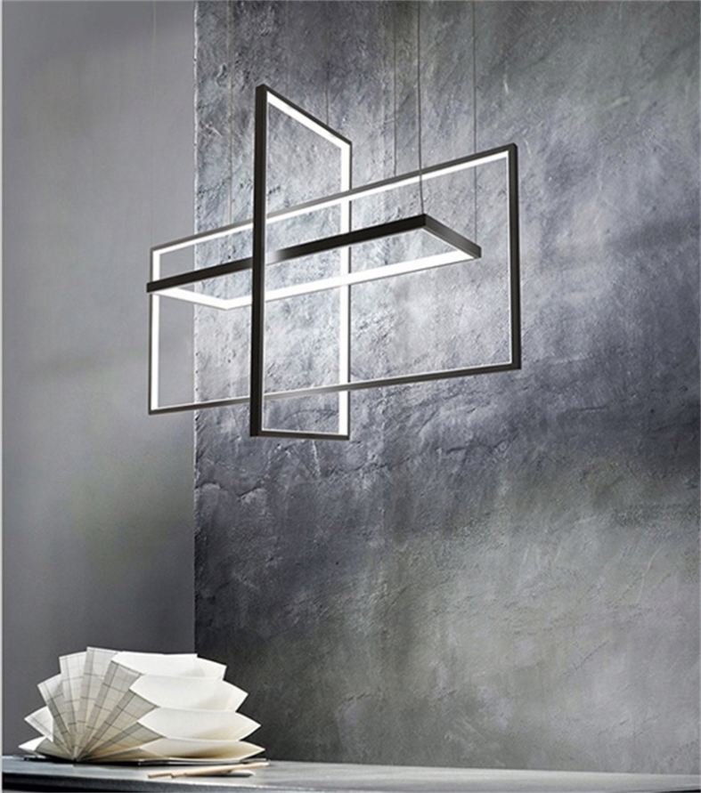 Modern Geometric LED Pendant Chandelier - Image 4