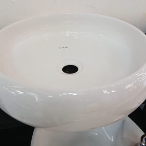 Premium Round White Ceramic Countertop Wash Basin