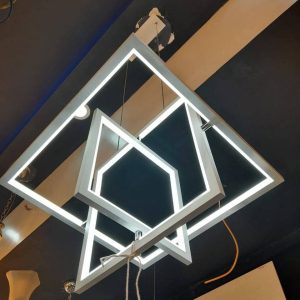 Geometric Diamond-Shaped LED Pendant Light