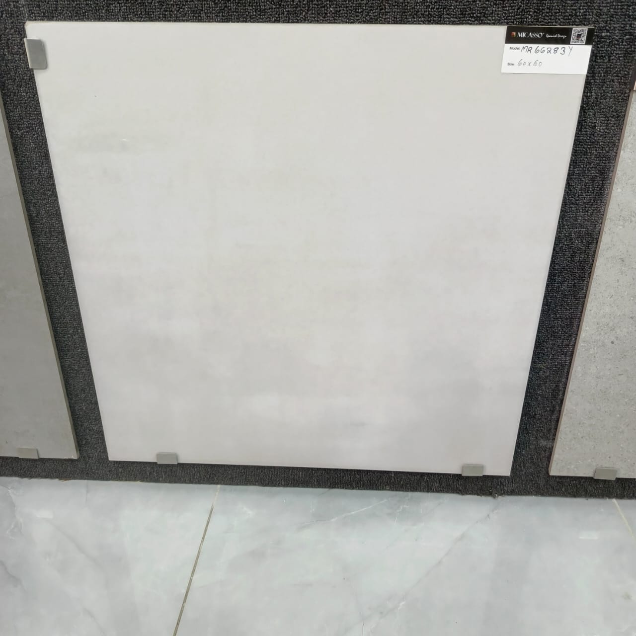 MICASSO MR 66883Y Porcelain Tile 60×60cm – Soft Light Grey Modern Finish